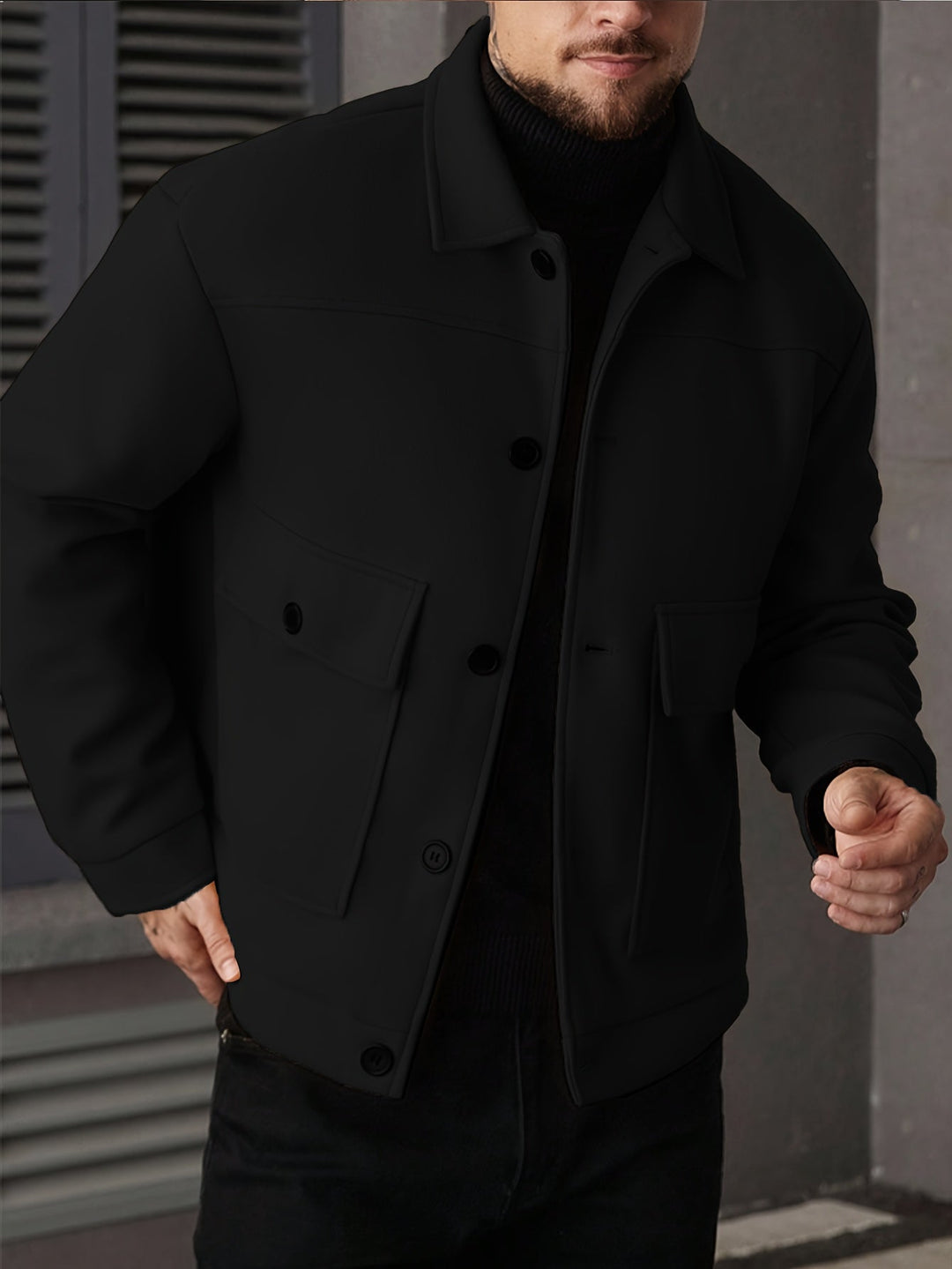 Structured Utility Jacket for Men