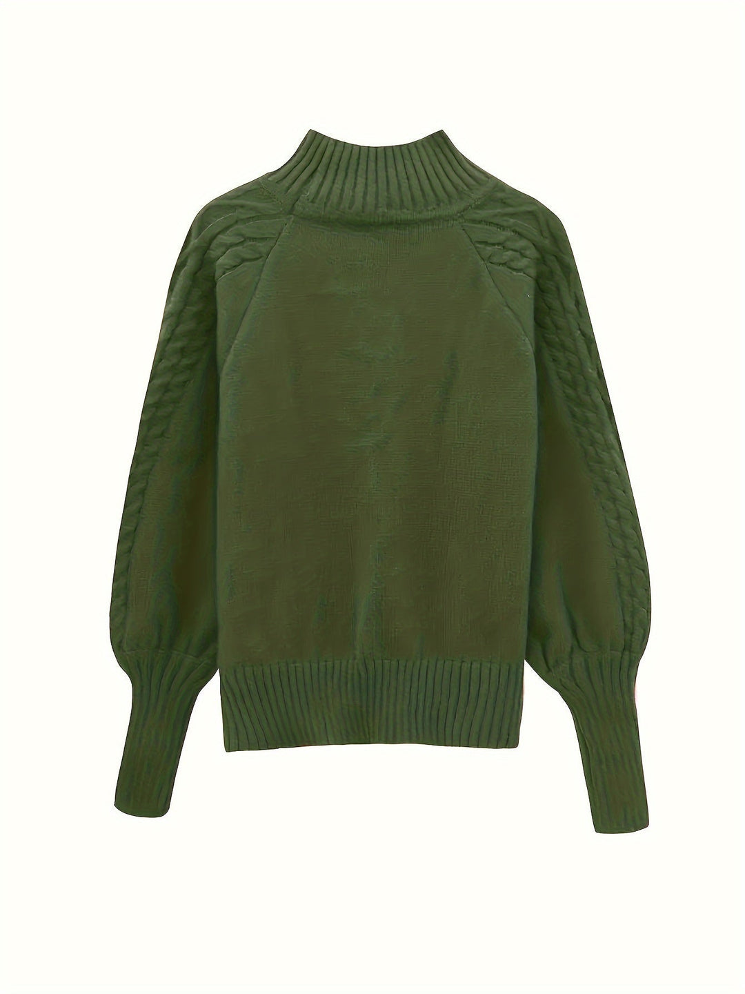 Half-Collar Sweater for Women, Textured Style