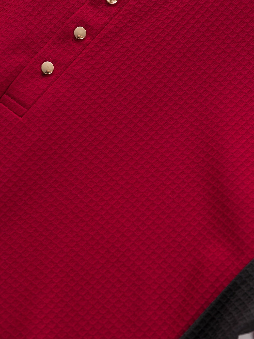 Textured Long-Sleeve Henley for Men, Plus Size
