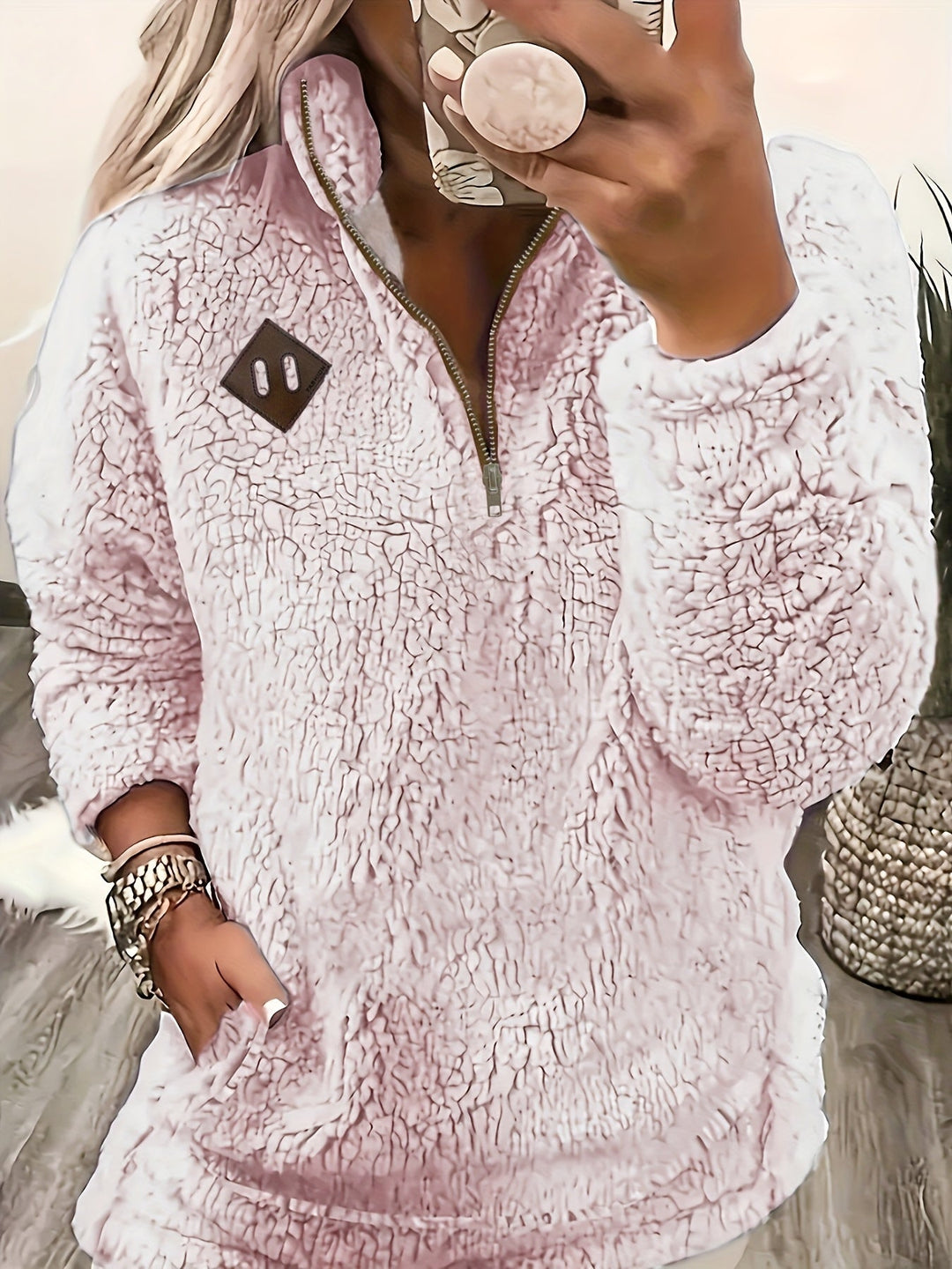 Cozy Half-Zip Pullover for Women