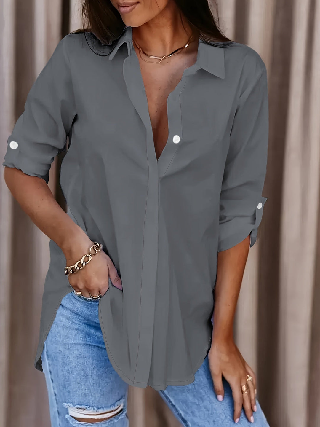 Collared Shirt for Women, Relaxed Style