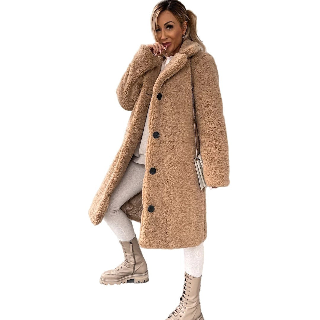 Women's Winter Coat – Apricot, Brown, Dark Brown, Khaki