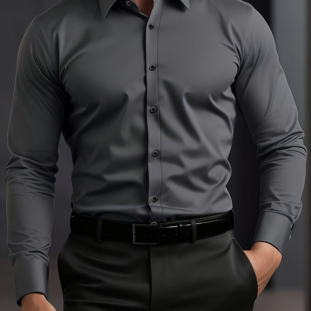 Long Sleeve Shirt for Men, Tailored Style