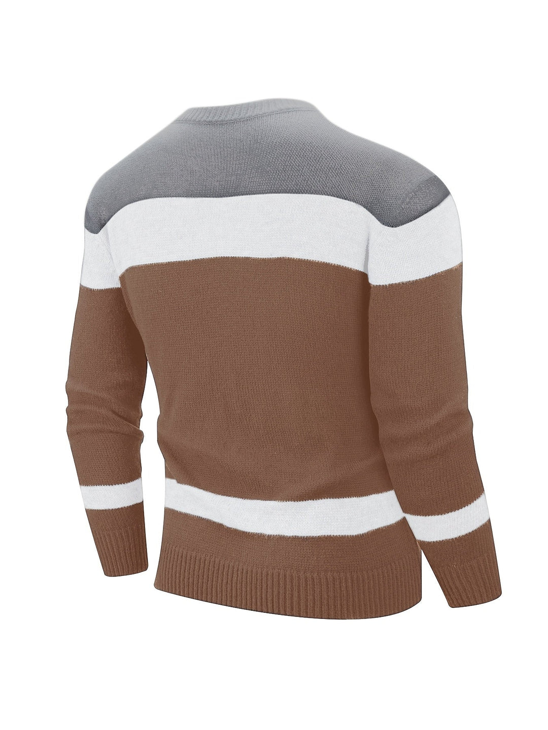 Color Block Knit Sweater for Men