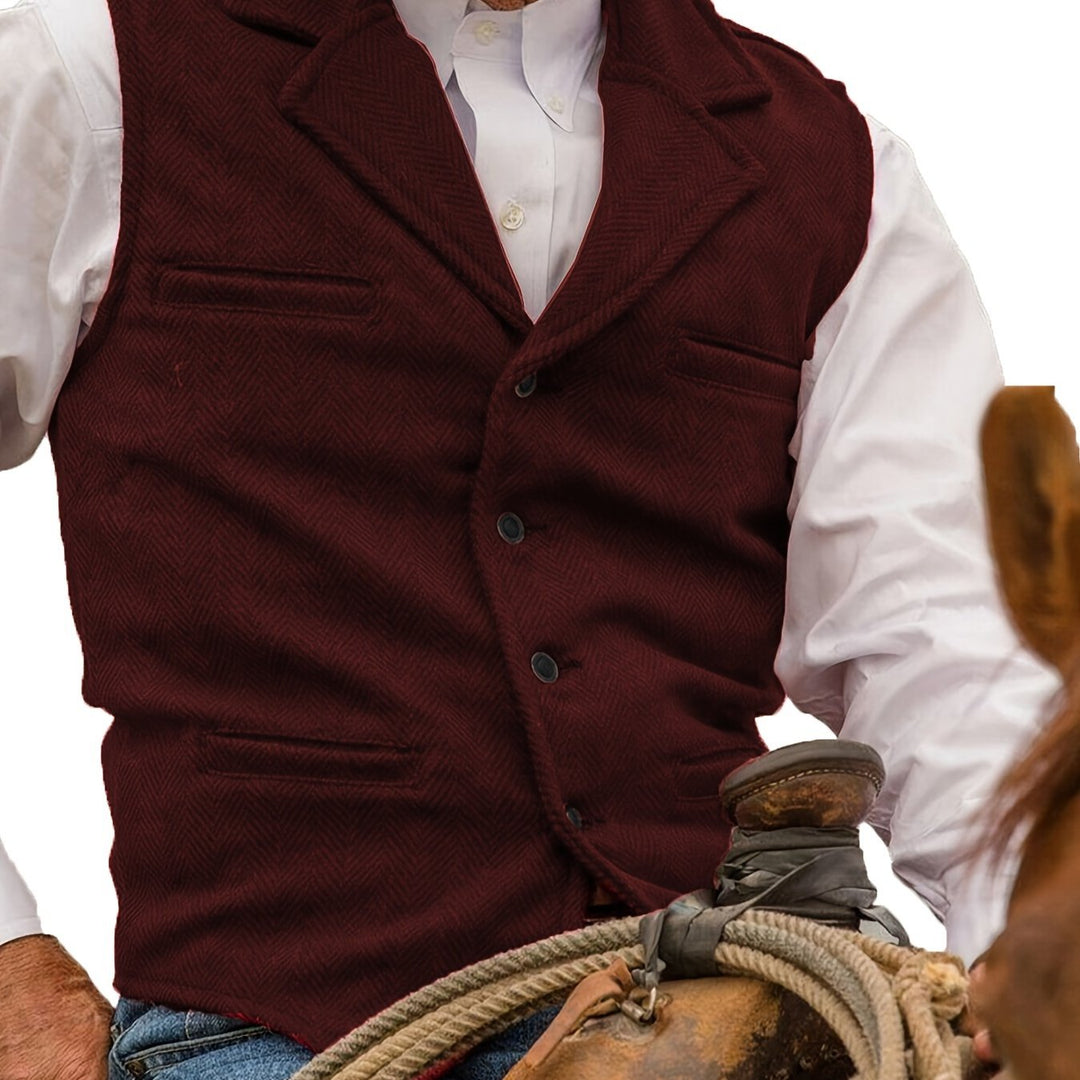 Heritage Herringbone Vest for Men, Plus Size