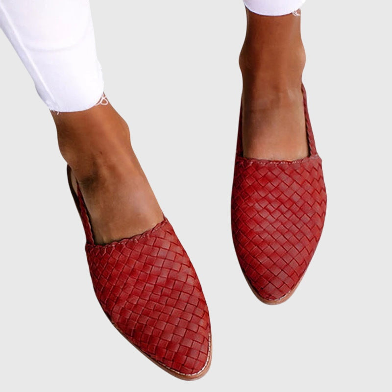 Woven Pointed-Toe Flats for Women