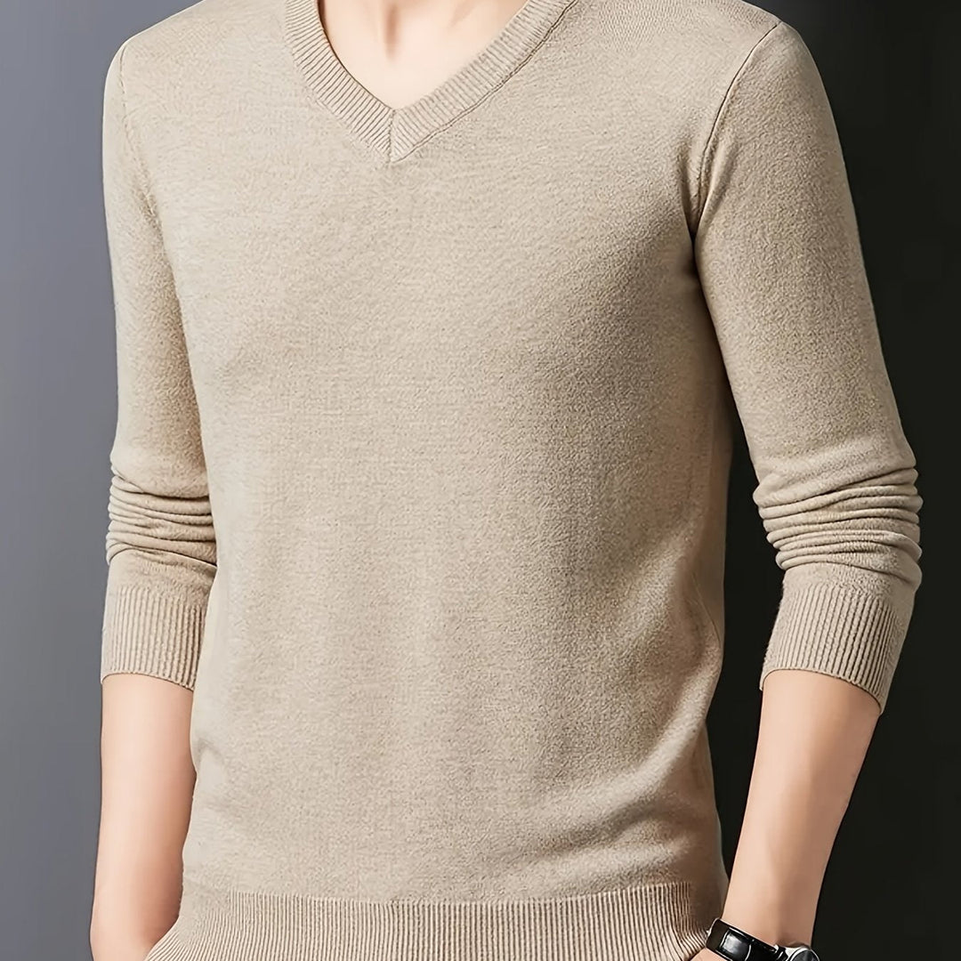 V-Neck Sweater for Men, Refined Style