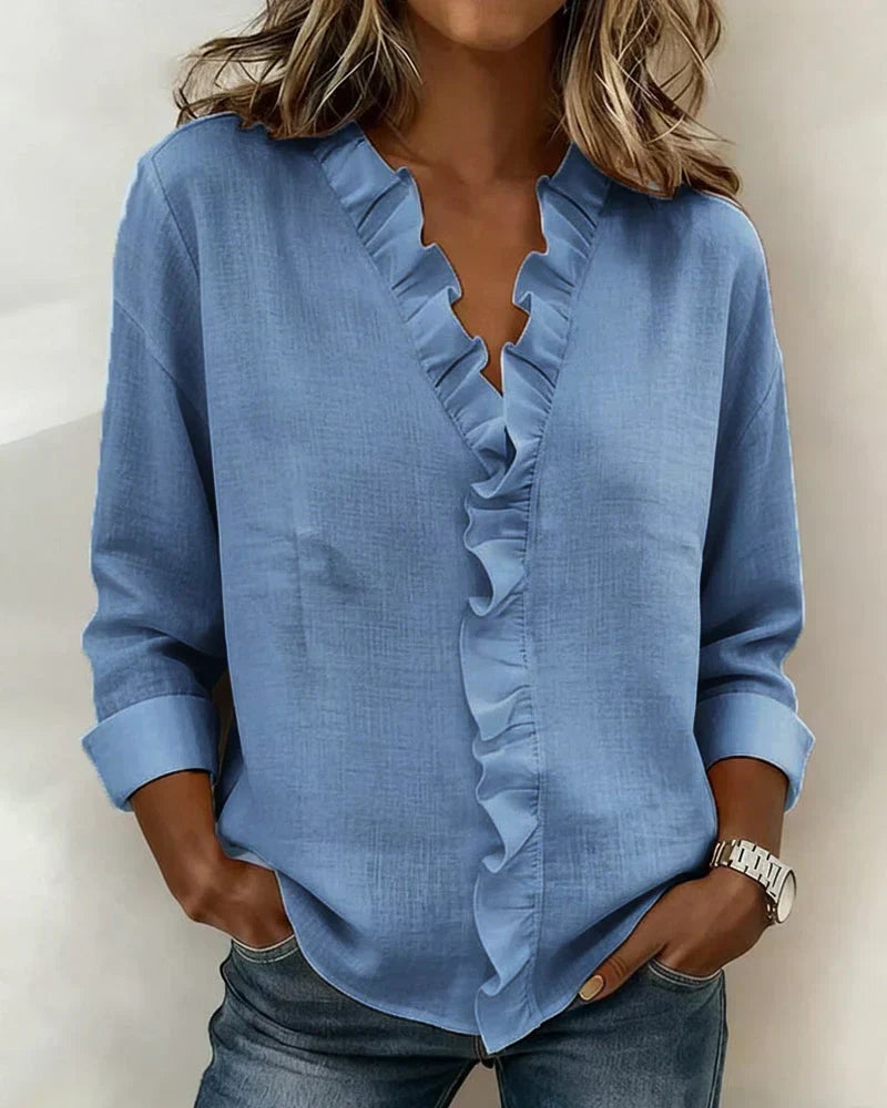 Ladies Lightweight V-Neck Blouse