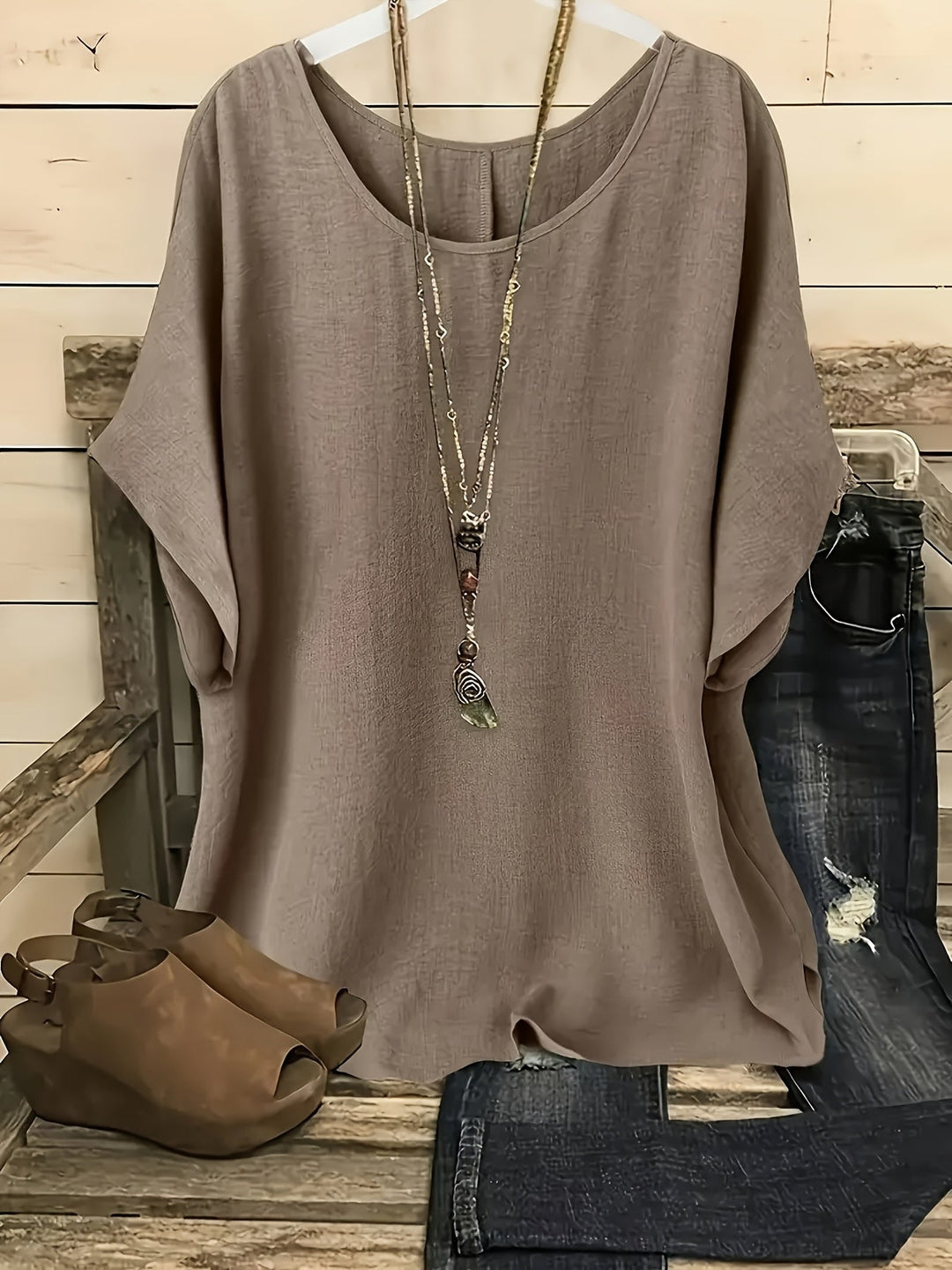 Women's Flowy Batwing Blouse