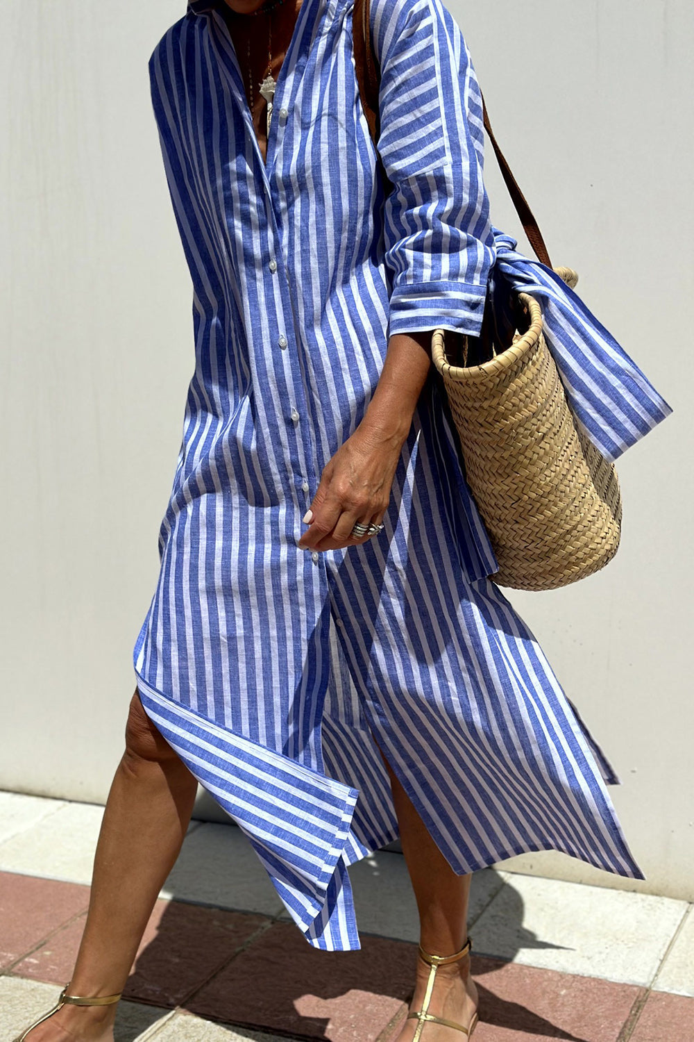 Striped Shirt Dress for Women, Timeless Style