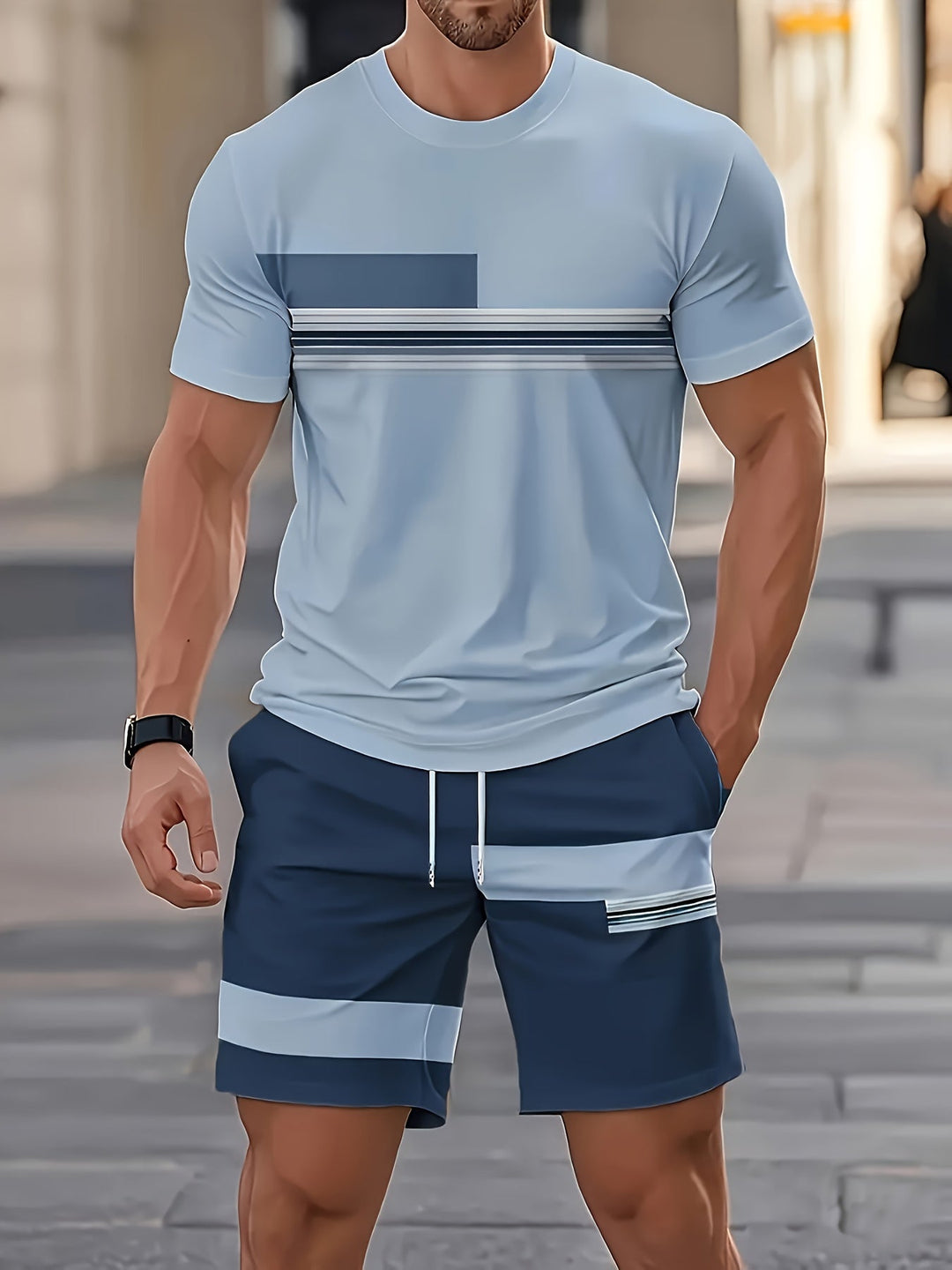 Two-Piece Summer Set for Men, Relaxed Style