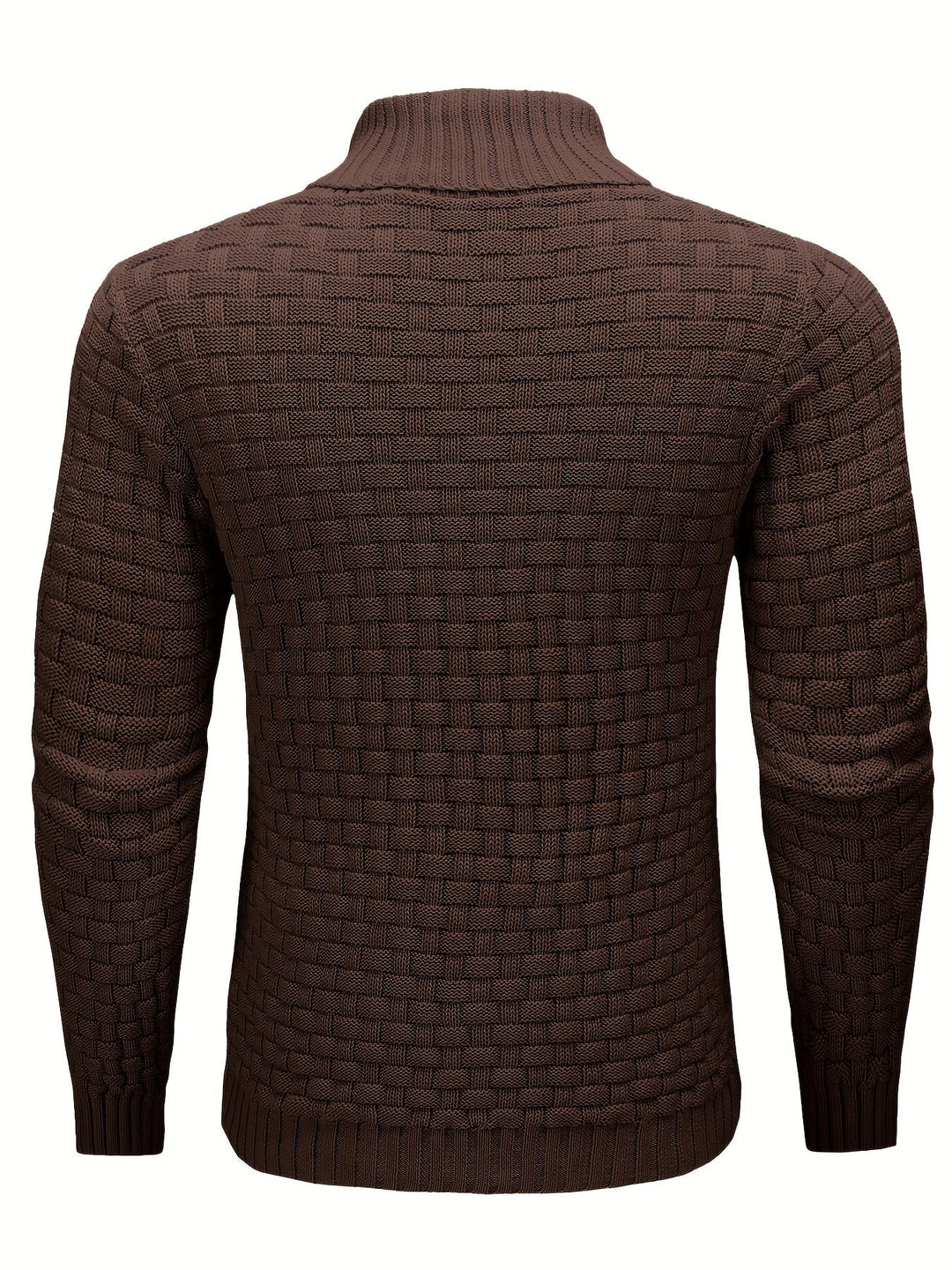 Textured Shawl-Collar Sweater for Men