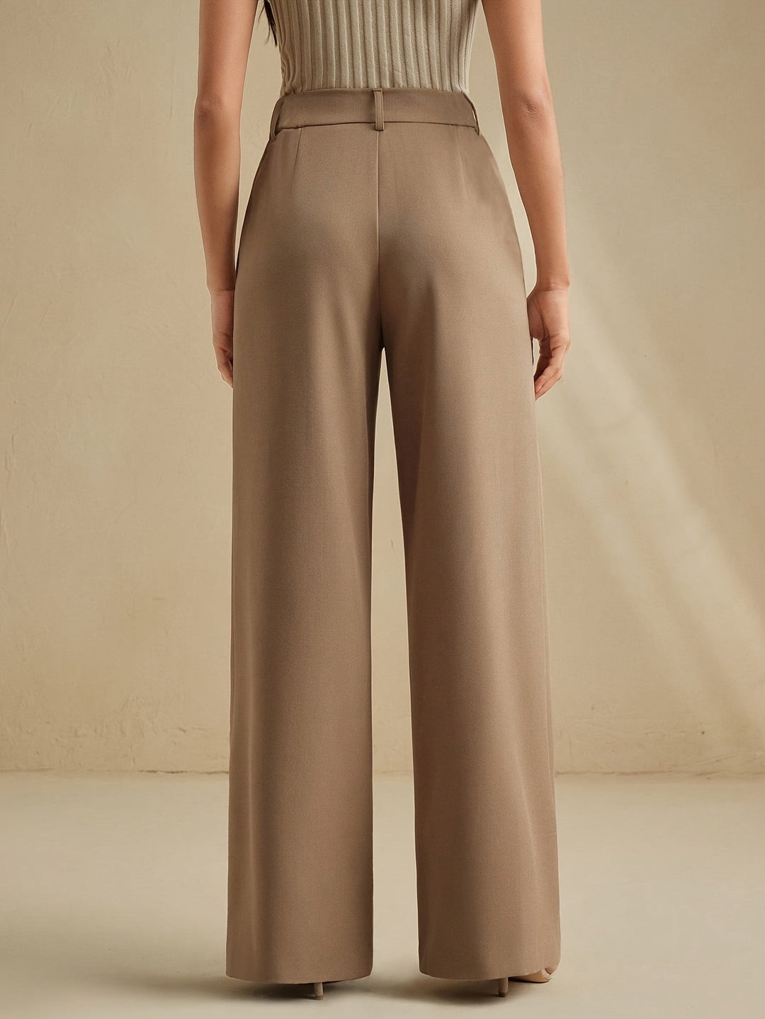 Women's Pleated Wide-Leg Trousers