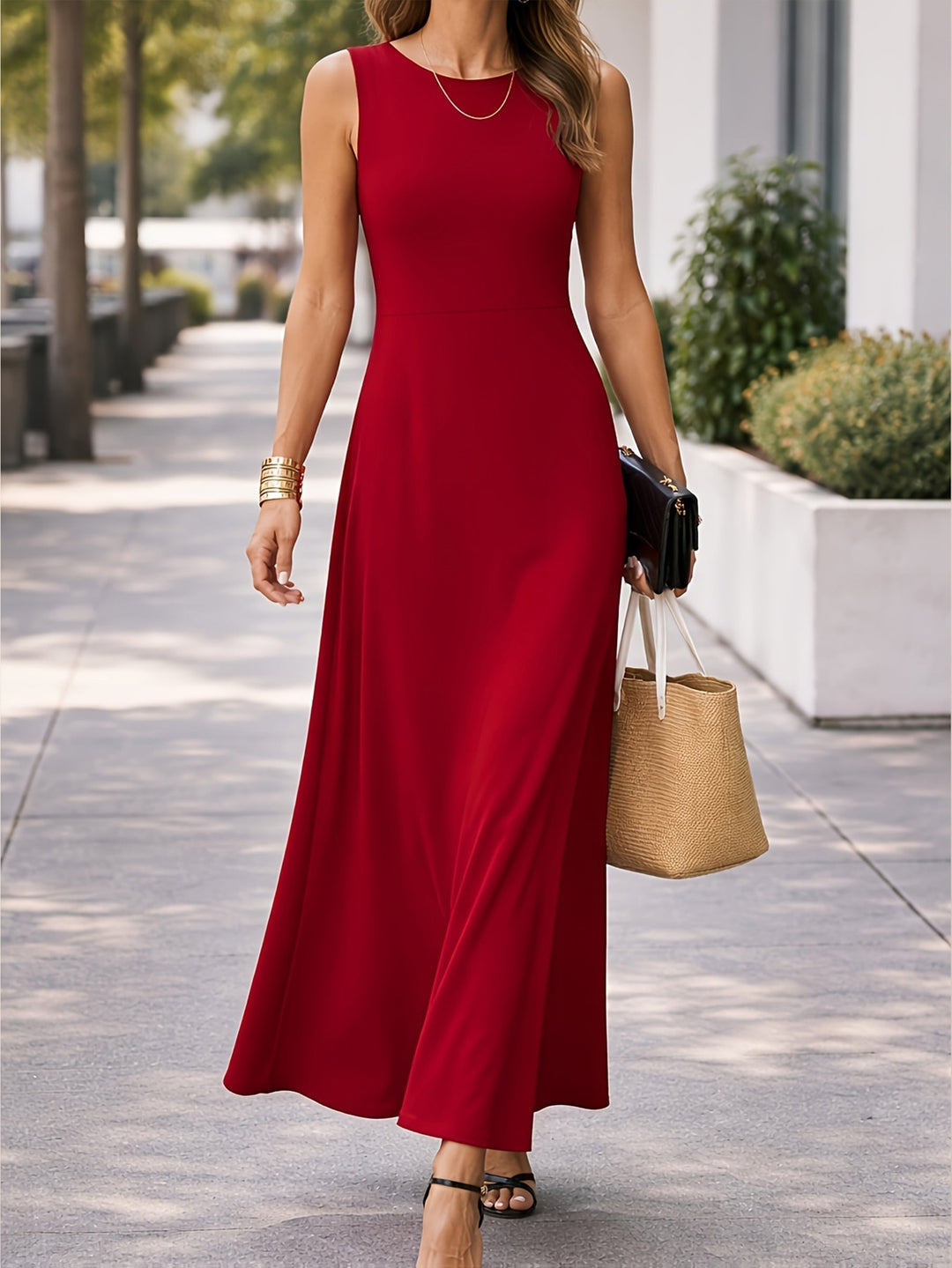 Sleeveless Flowing Maxi Dress for Women