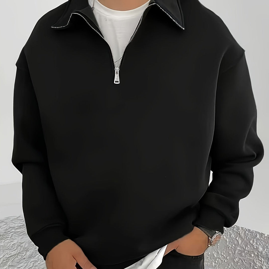 Half-Zip Sweatshirt for Men, Cozy Style