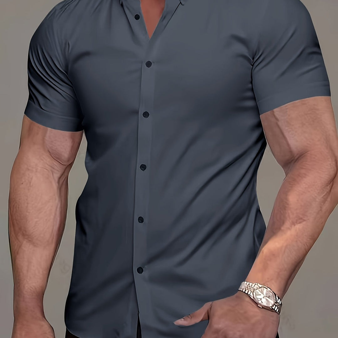 Refined Short-Sleeve Shirt for Men, Plus Size