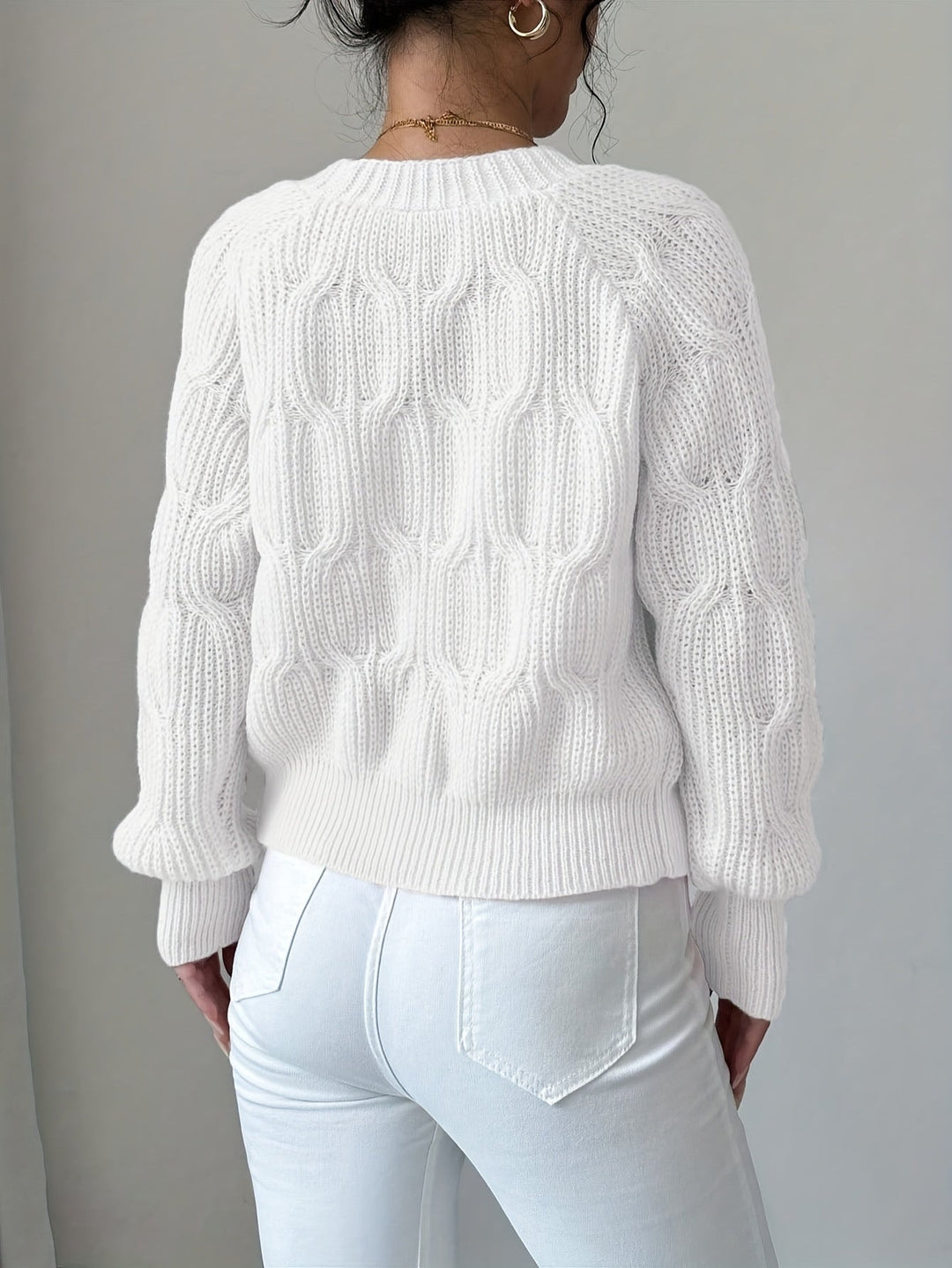 Bow-Detail Long Sleeve Cardigan, Women's Soft Fit