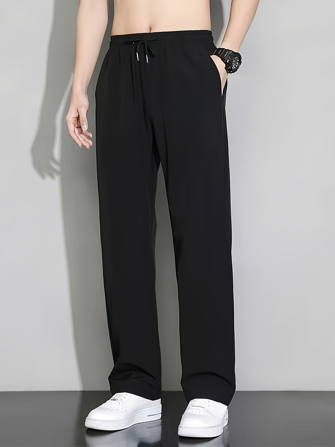 Straight-Leg Pants for Men, Relaxed Style
