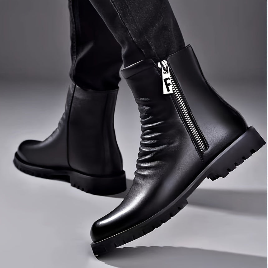 Zip-Side Boots for Men, Refined Style