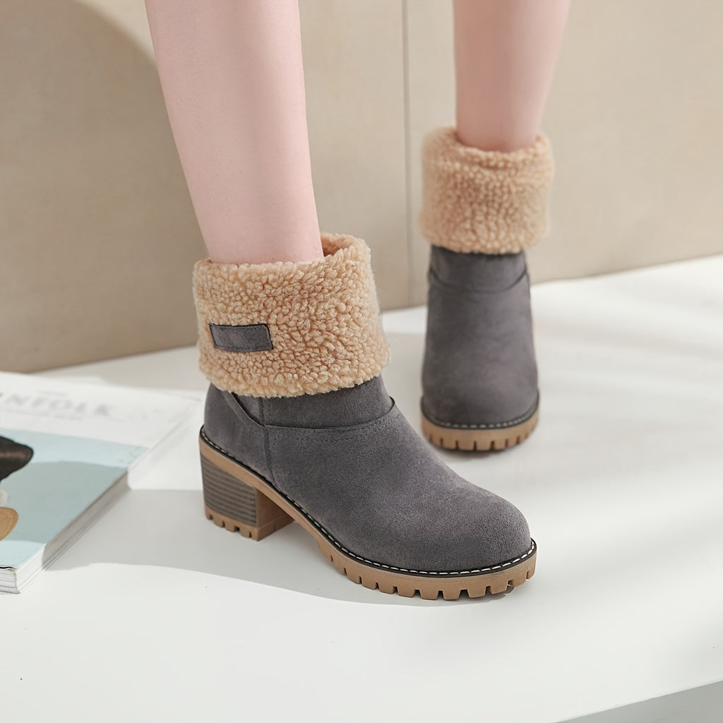 Cuffed Ankle Boots, Women's Cozy Fit