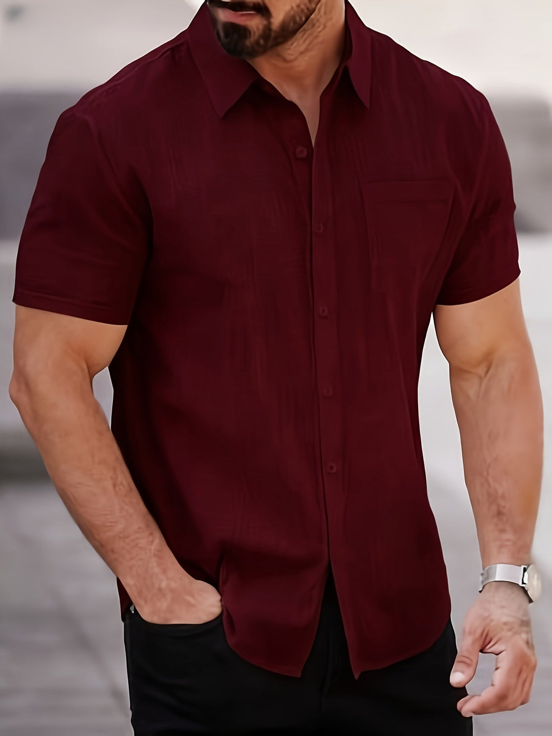 Short-Sleeve Shirt for Men, Relaxed Style