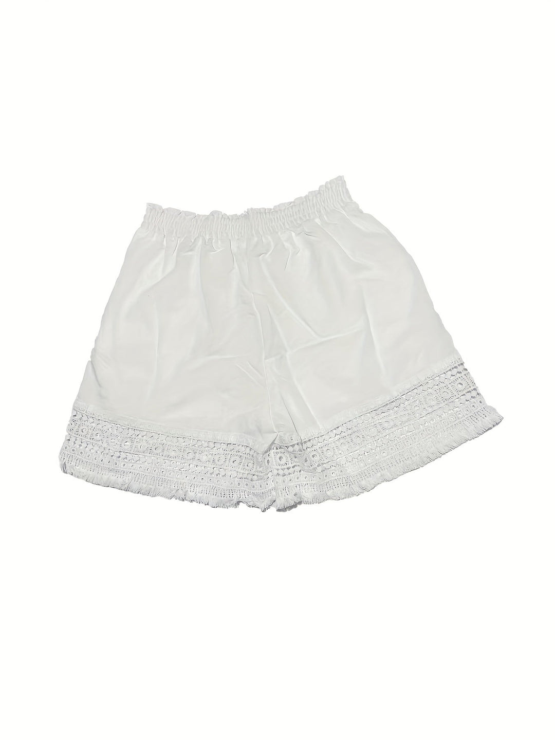 Lace-Trim Paper Bag Shorts for Women