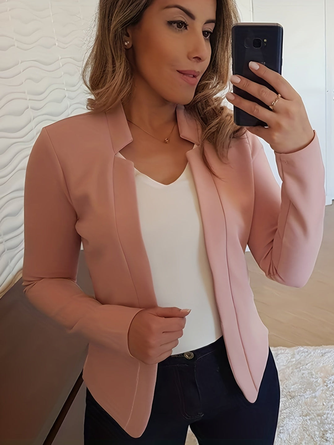 Open Front Tailored Jacket for Women