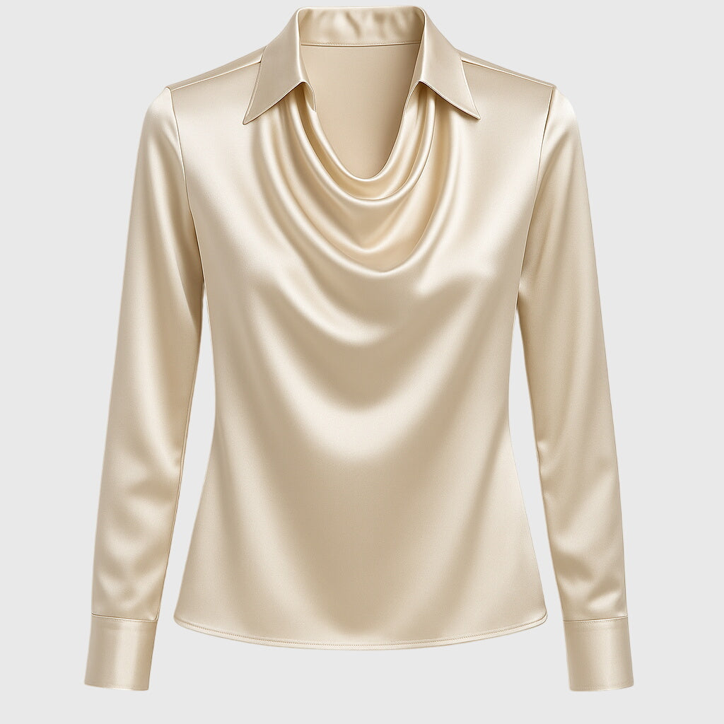 Draped Elegant Blouse for Women, Plus Size