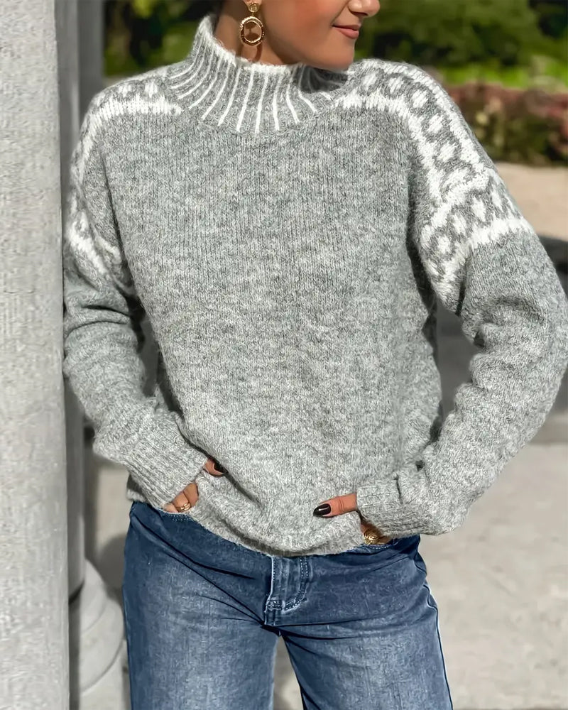 Cozy Patterned Sweater for Women