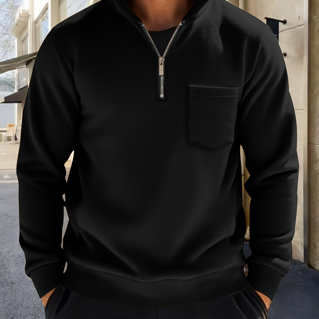 Refined Half-Zip Pullover for Men