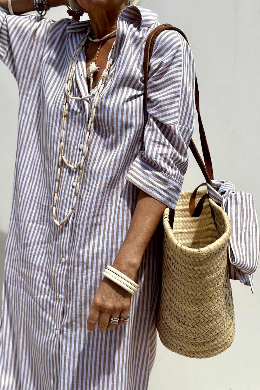 Striped Shirt Dress for Women, Timeless Style