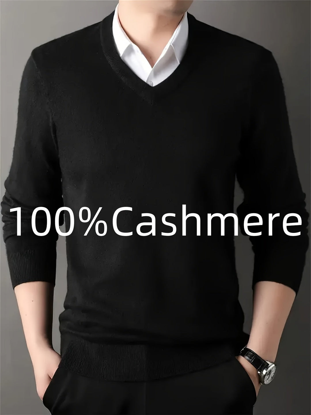 V-Neck Sweater for Men, Refined Style