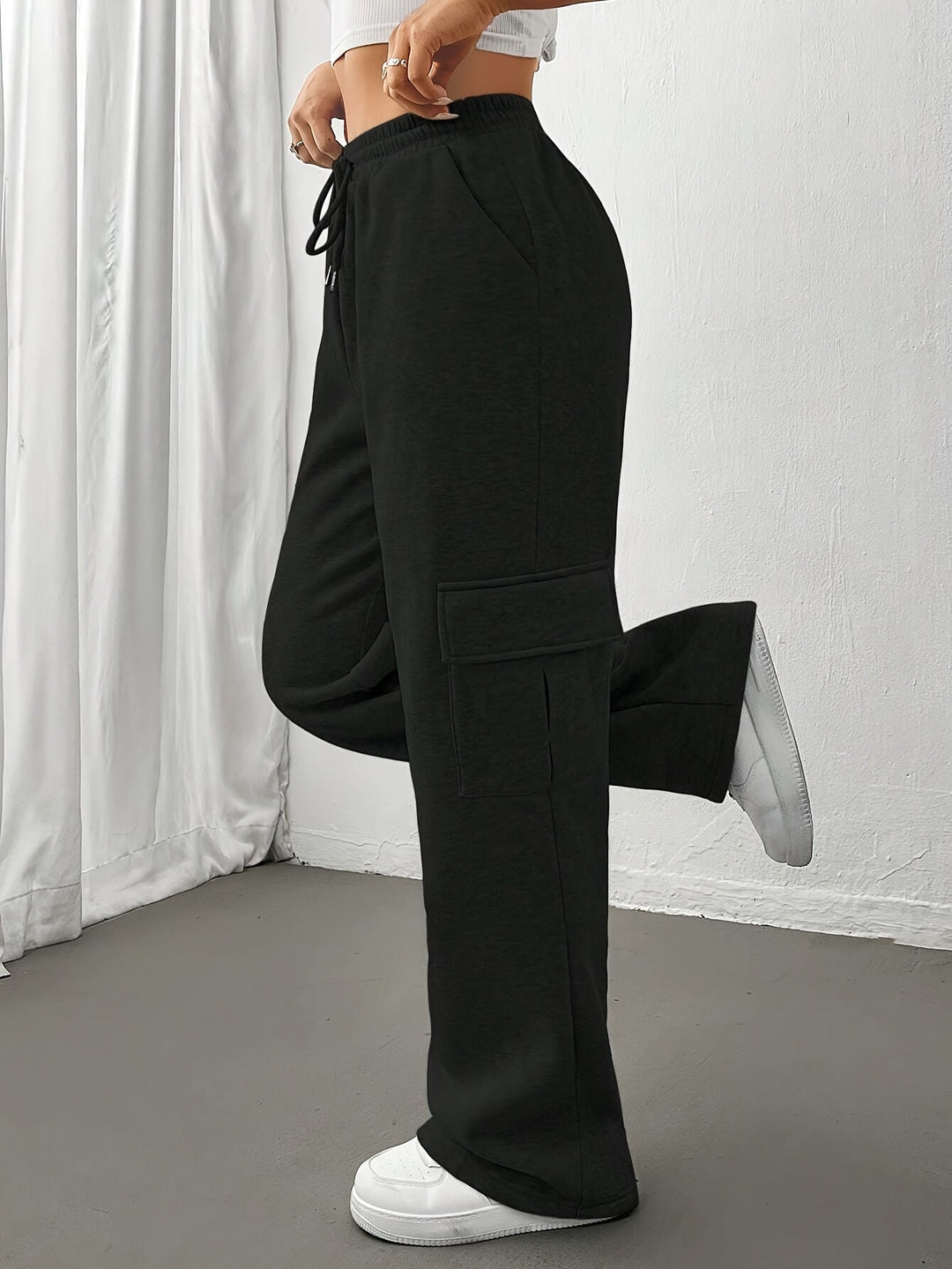 Relaxed Cargo Sweatpants for Women