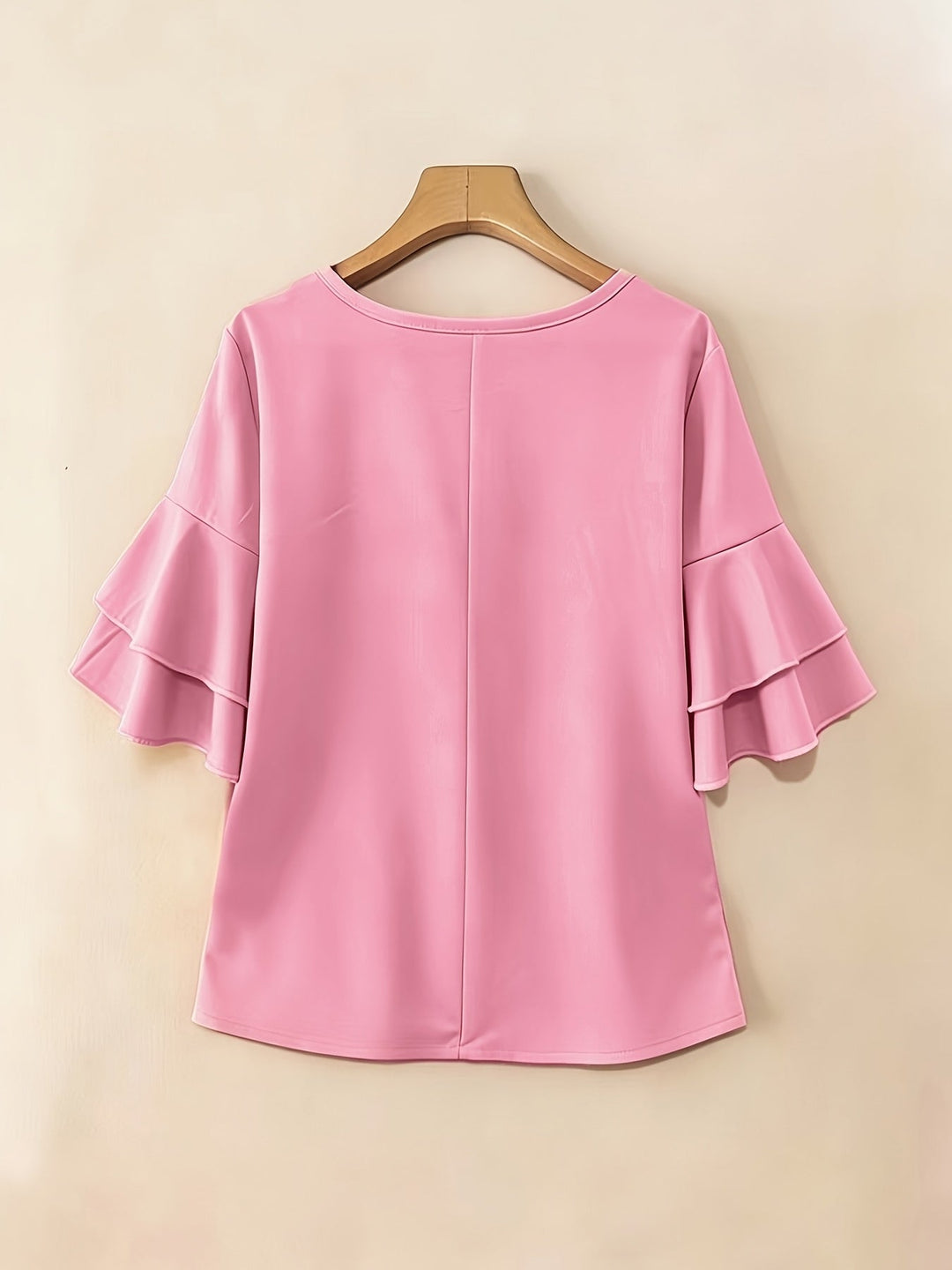 Flared-Sleeve Pleated Blouse for Women