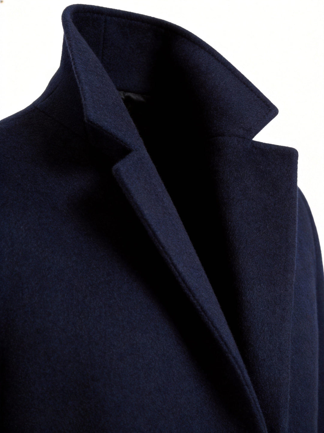 Refined Long Trench Coat for Men, Plus Size