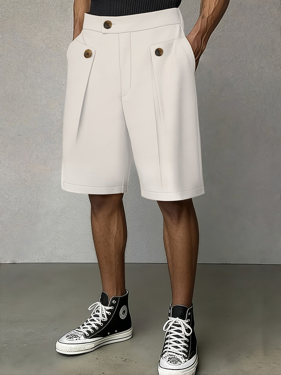 Tailored Pleated Shorts for Men