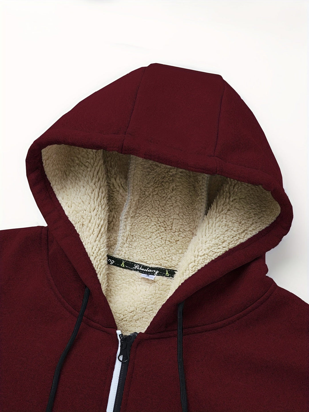 Cozy Hooded Zip-Up Jacket for Men, Plus Size