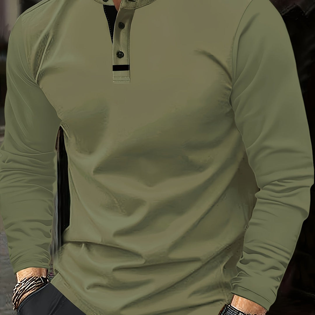 Men's Refined Long-Sleeve Henley