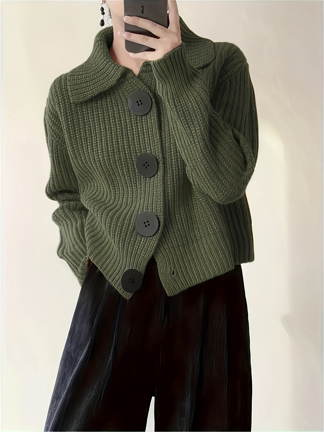 Ribbed Knit Sweater for Women, Cozy Style