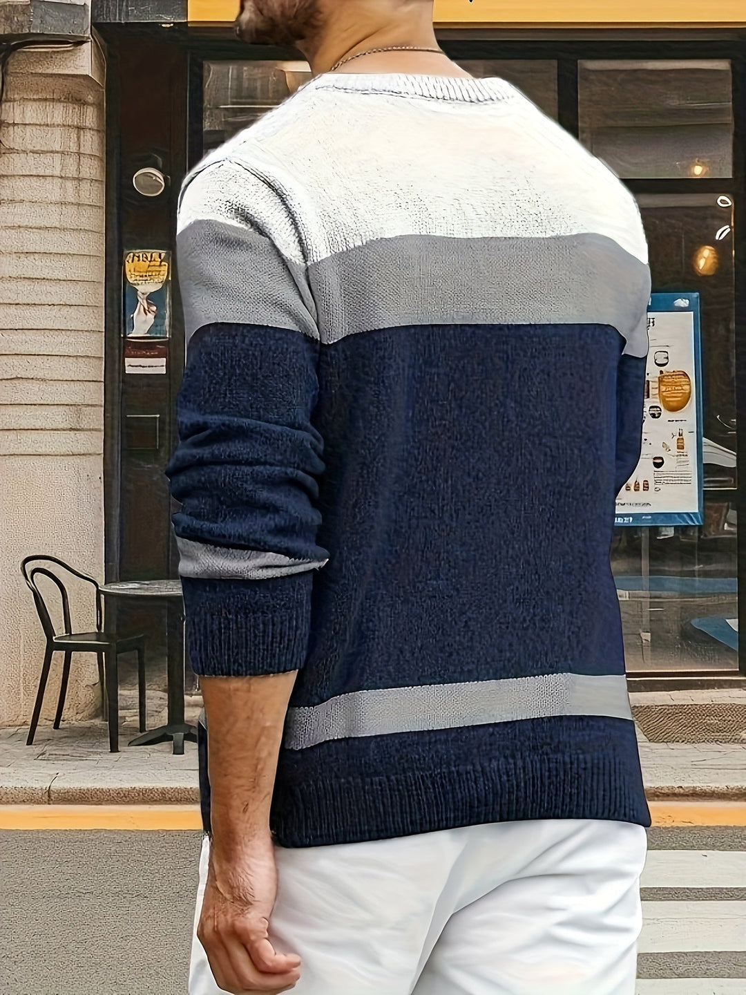 Cable-Knit Pullover for Men, Classic Style