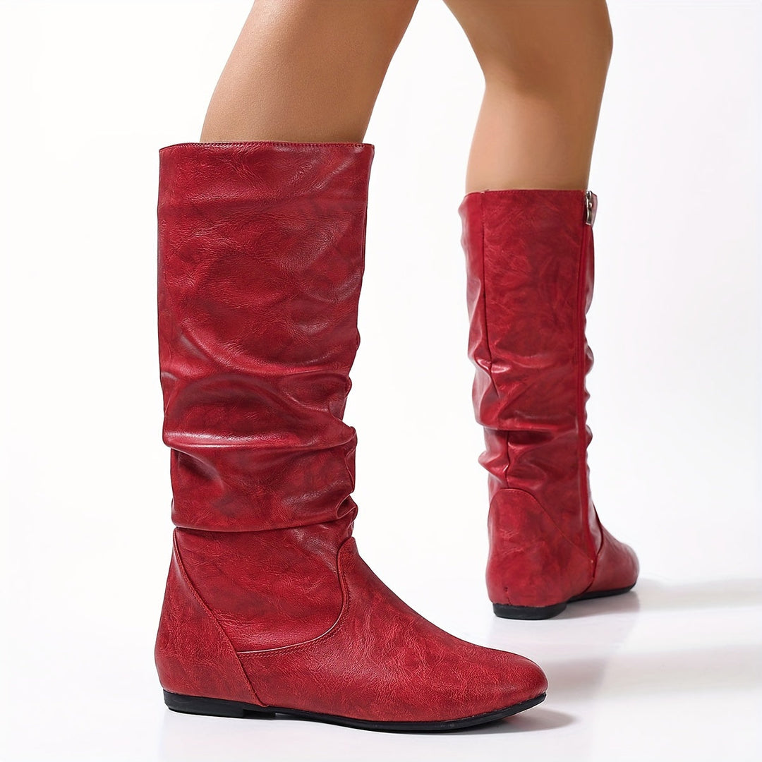 Slouched Mid-Calf Boots for Women
