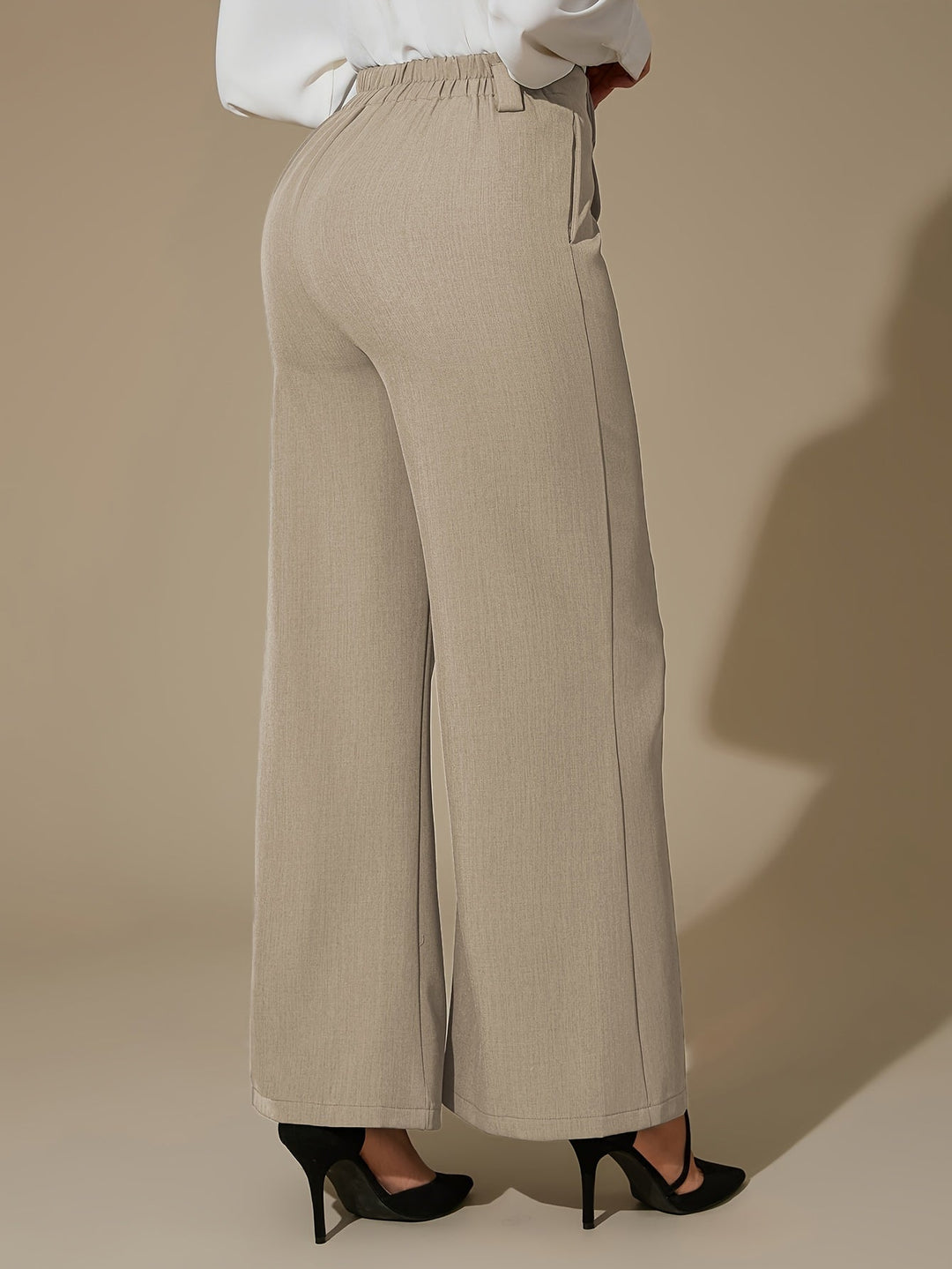 Wide-Leg Slit Trousers for Women