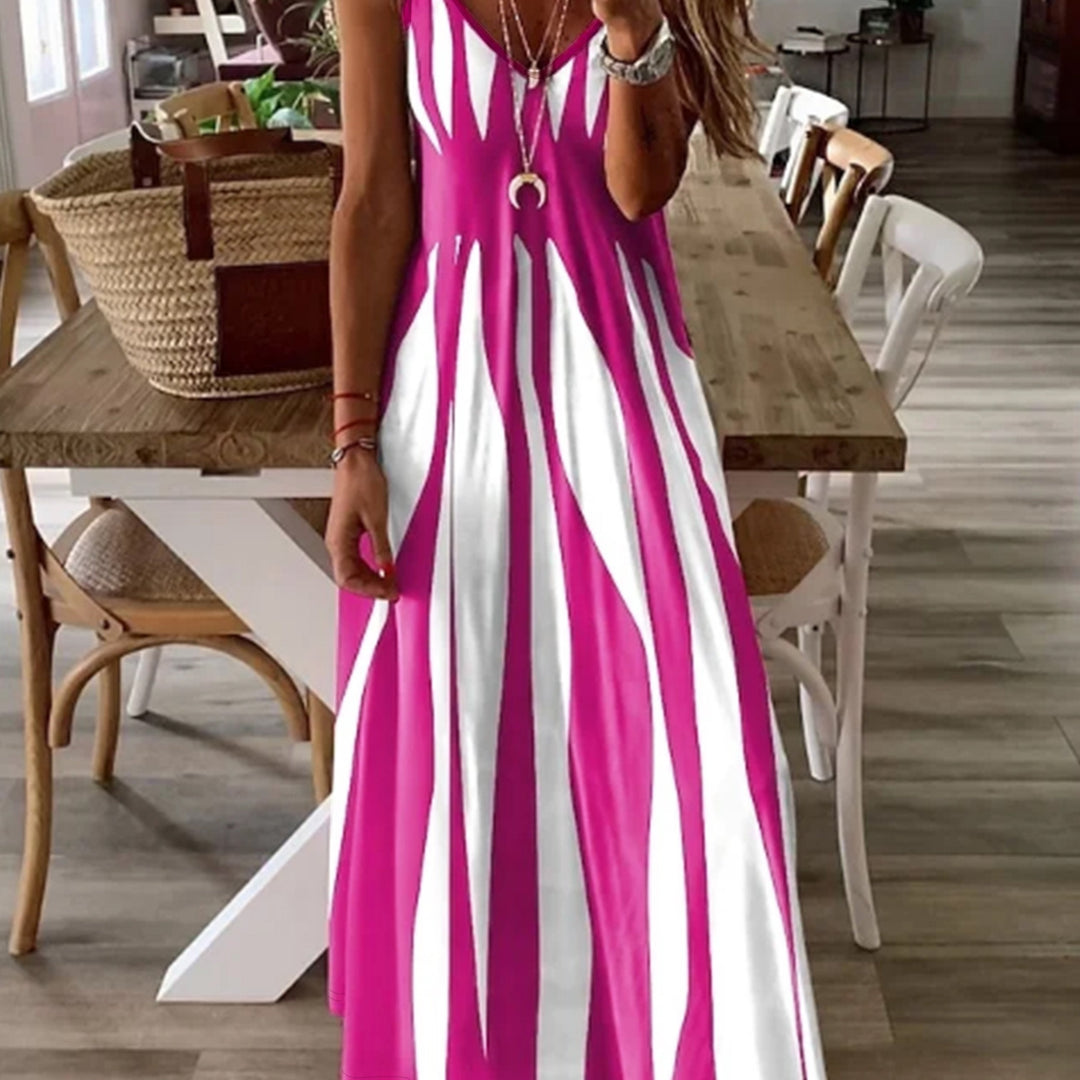 Flowing V-Neck Maxi Dress for Women