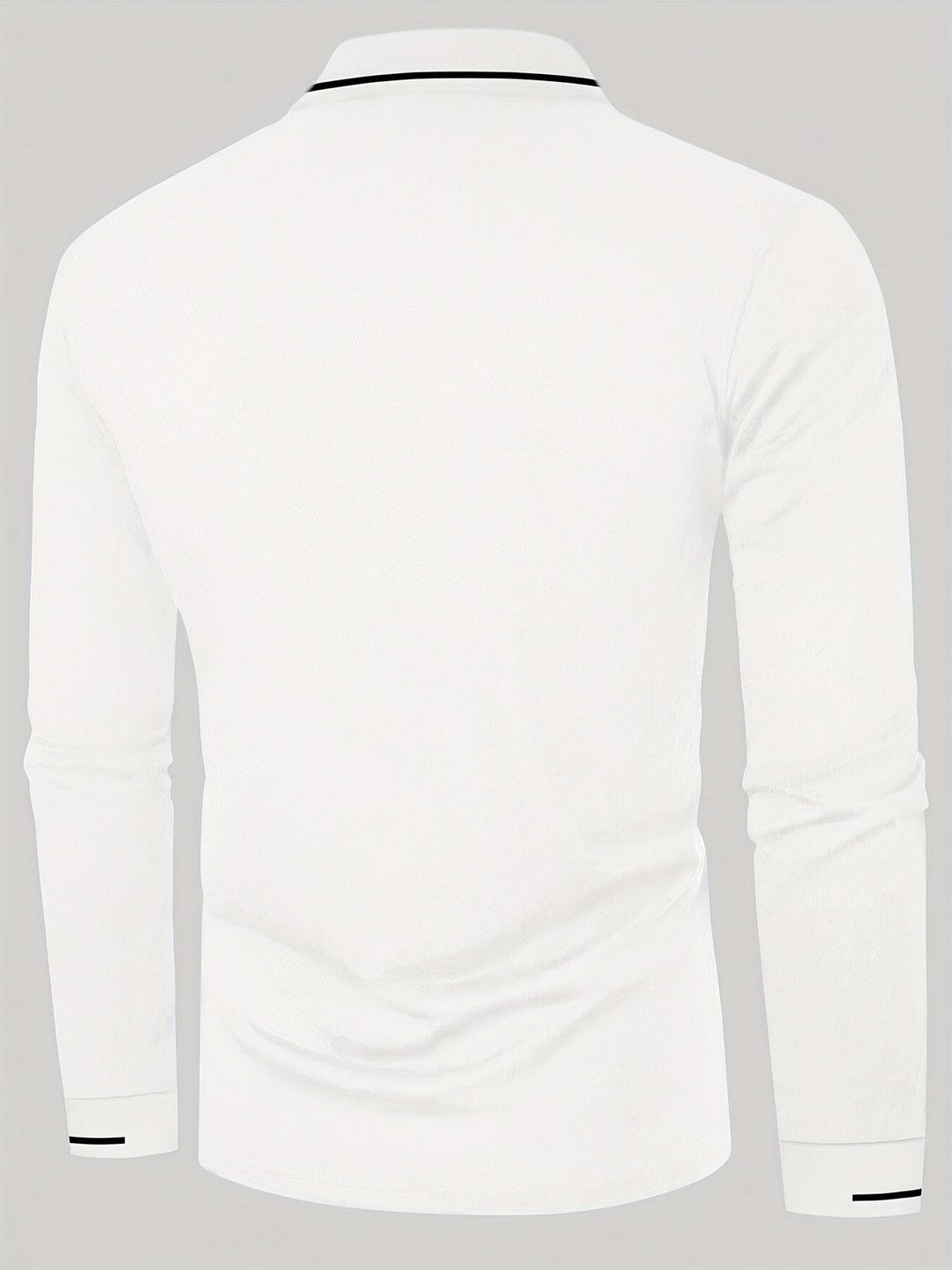 Long-Sleeve Polo Shirt for Men, Refined Style