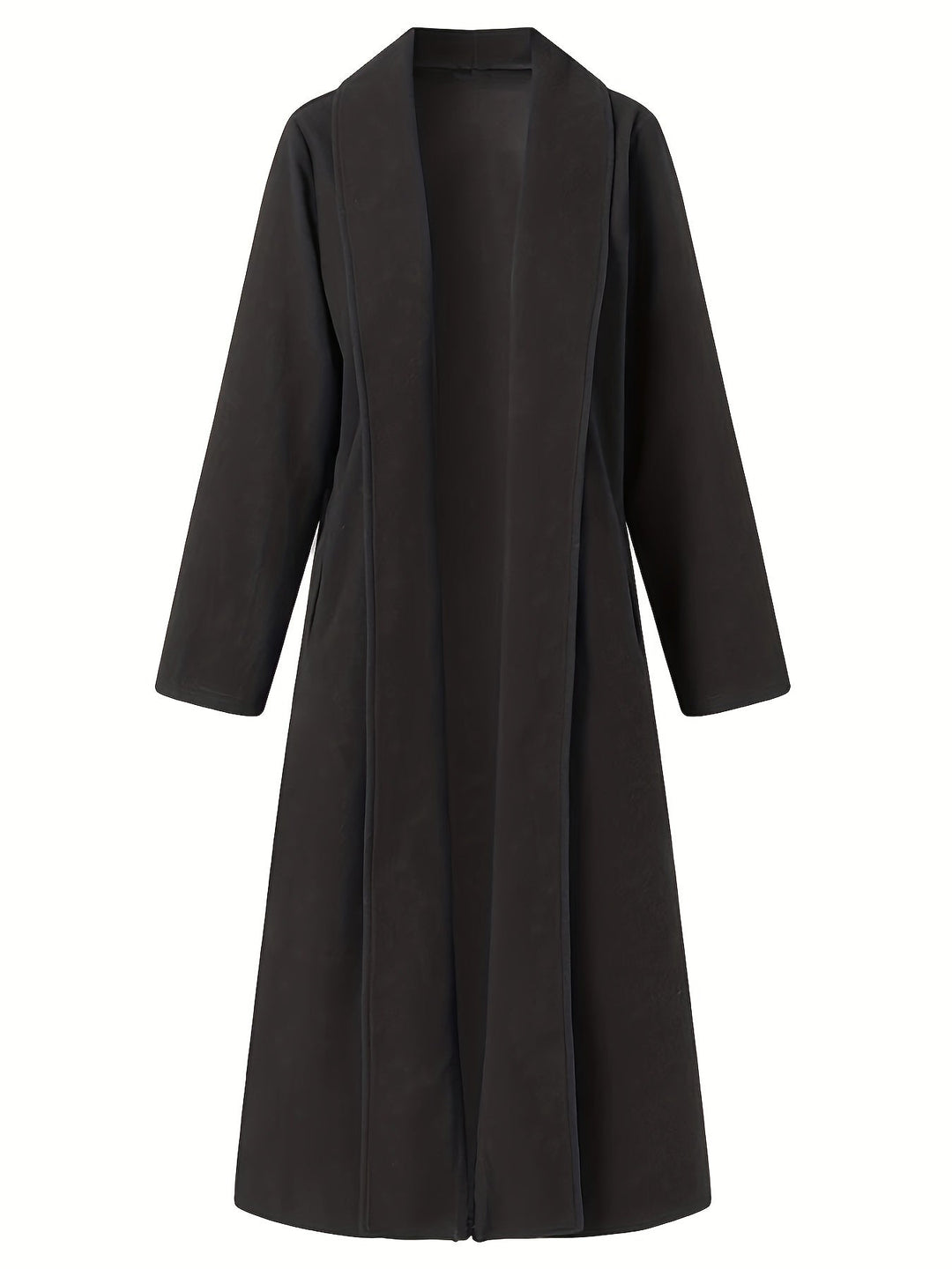 Elegant Longline Coat for Women, Plus Size