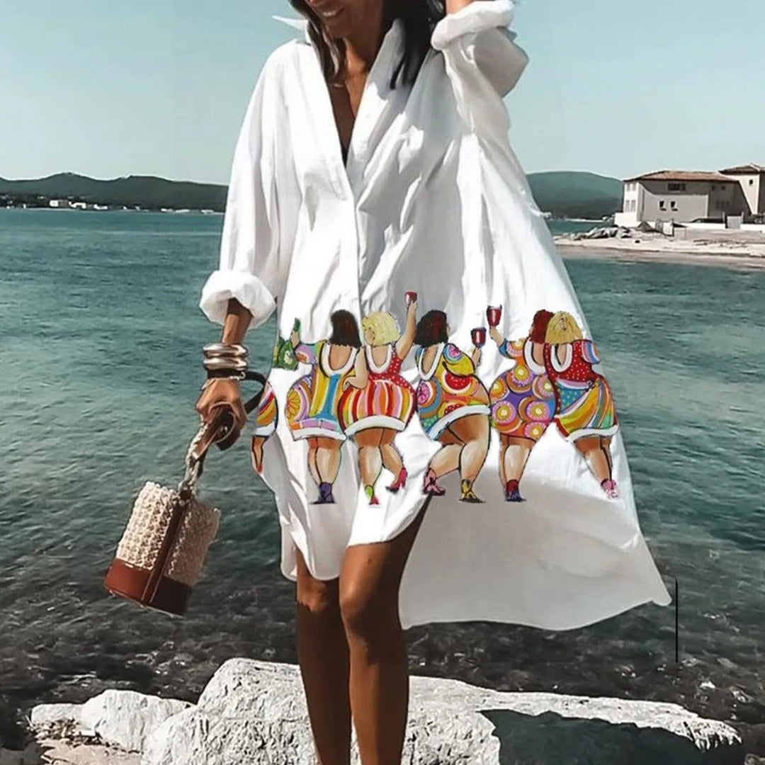 Breezy Summer Shirt Dress for Women, Plus Size
