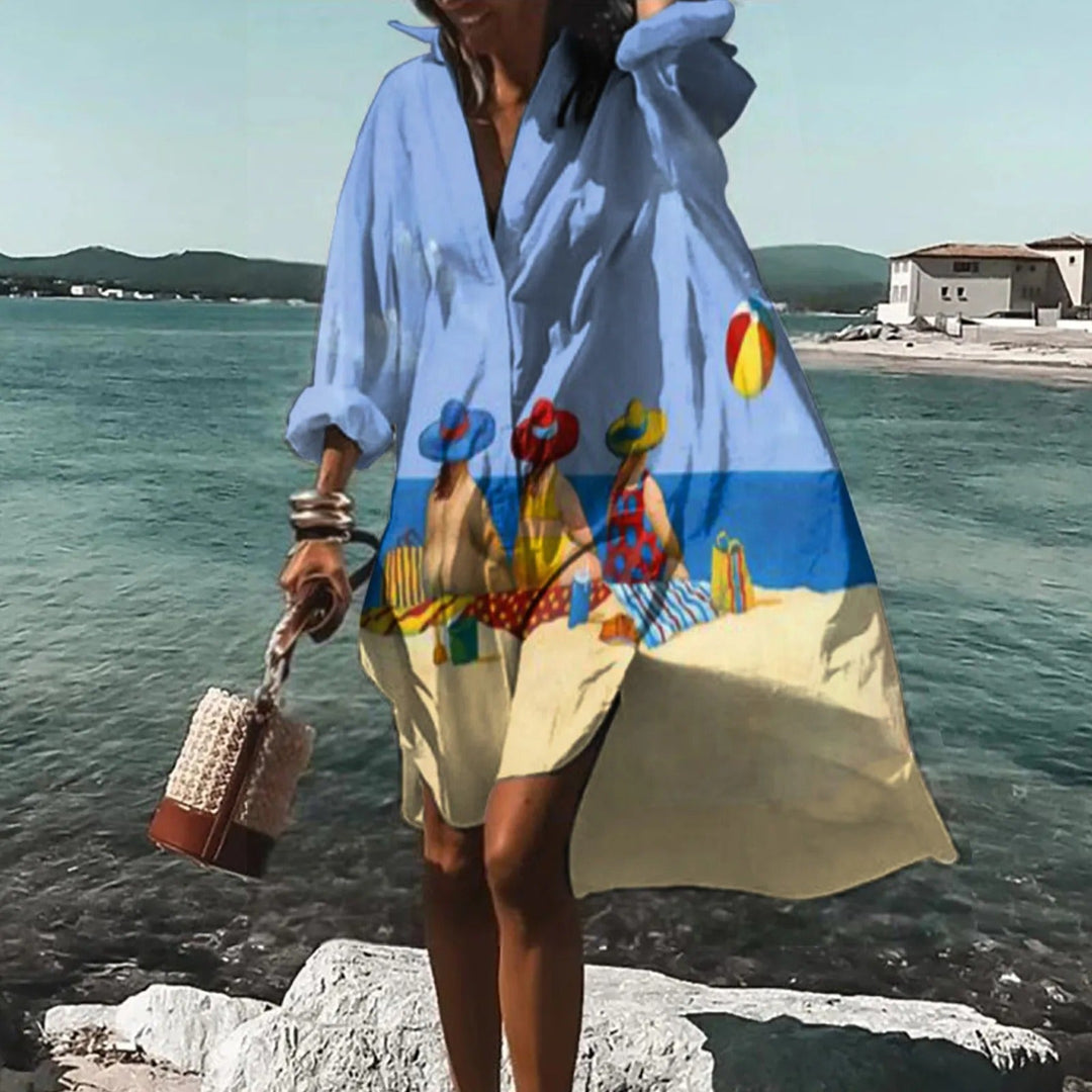 Breezy Summer Shirt Dress for Women, Plus Size