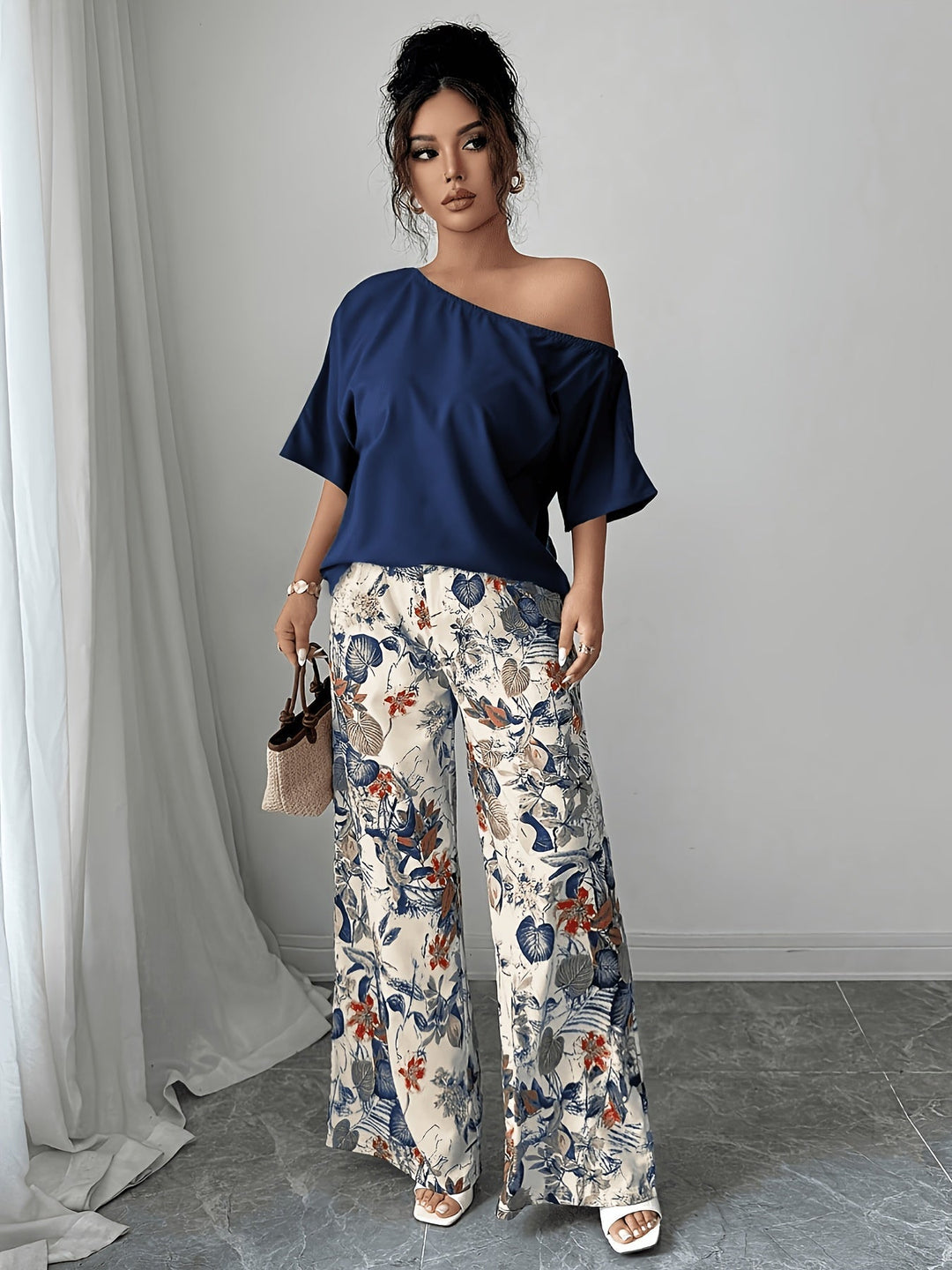 Off-Shoulder Two-Piece Set for Women