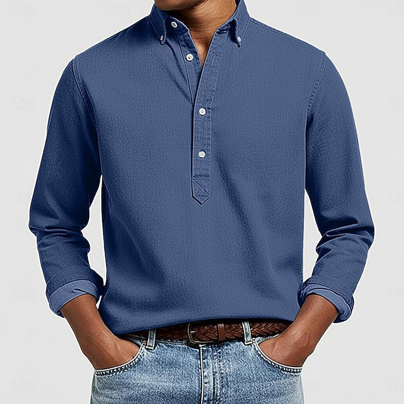 Popover Shirt for Men, Casual Style