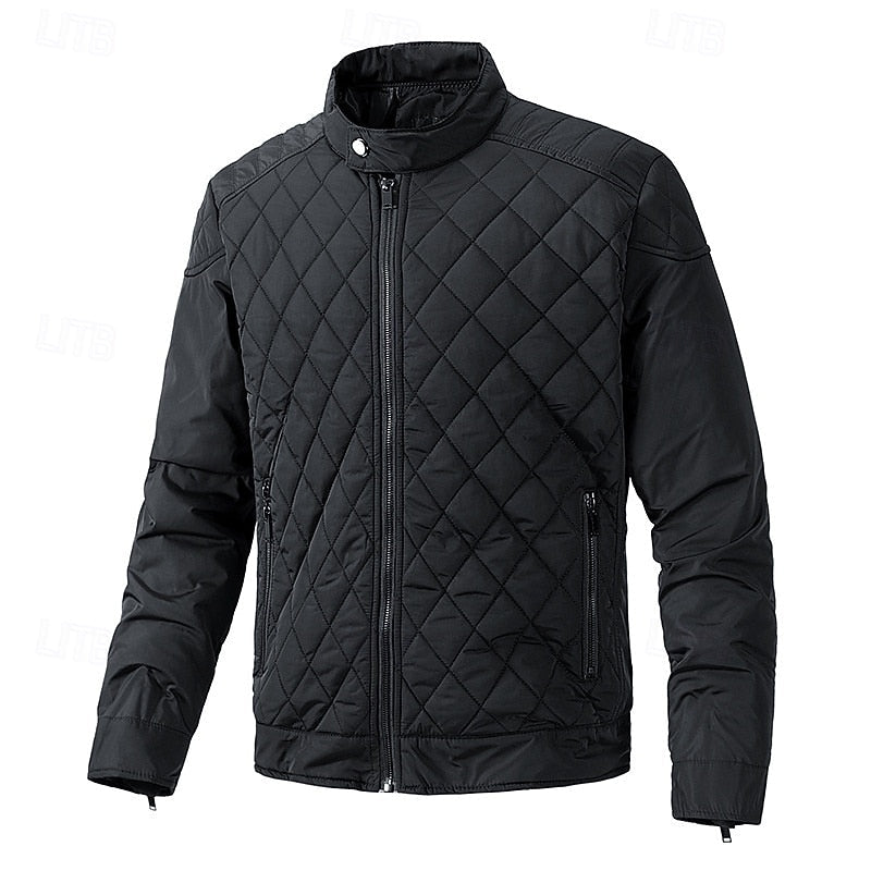 Quilted Stand-Collar Jacket for Men